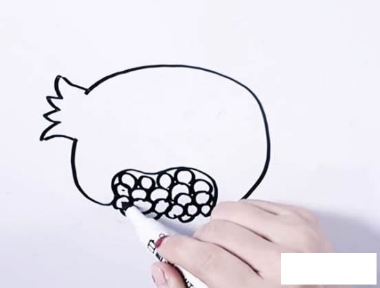 石榴简笔画图片