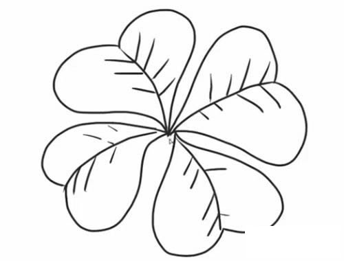 四叶草简笔画步骤教程