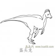 儿童简笔画恐龙:盔头龙儿童简笔画恐龙:盔头