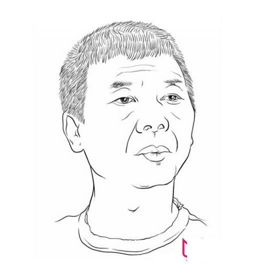 人物简笔画，冯小刚头像简笔画