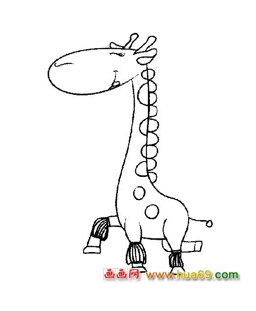 卡通简笔画:长颈鹿5