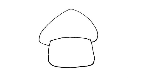 蘑菇屋简笔画步骤图