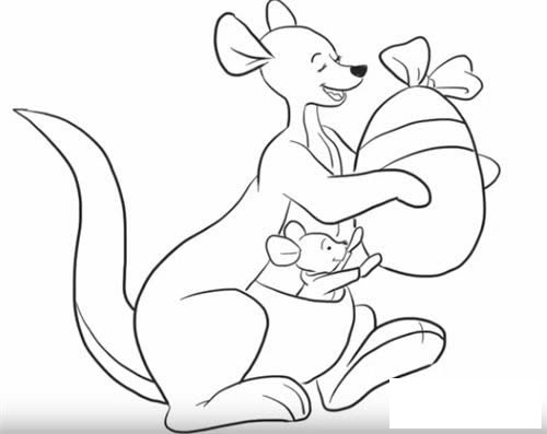 袋鼠怎么画简笔画图片