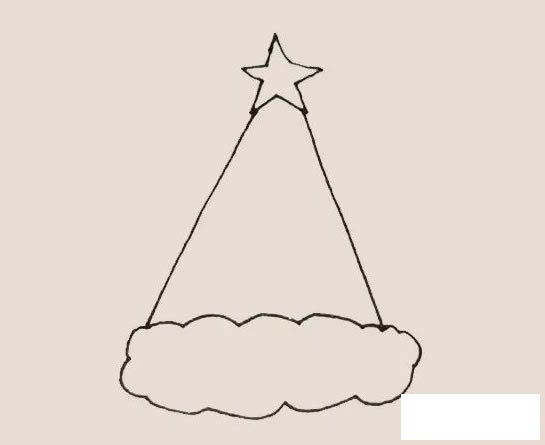 圣诞帽简笔画