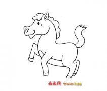 矫健的马儿（简笔画）