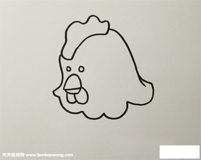 母鸡怎么画简笔画