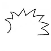 刺猬简笔画五步画出