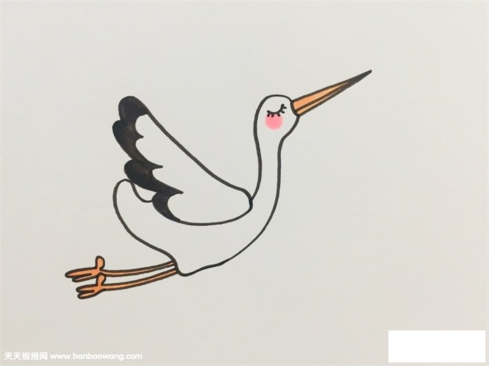 仙鹤画法步骤