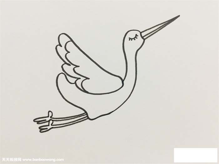 仙鹤画法步骤