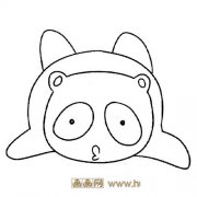 摔倒的大熊猫宝宝简笔画