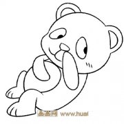 淘气的大熊猫宝宝简笔画1