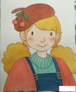 漂亮女孩子简笔画，彩色人物简笔画