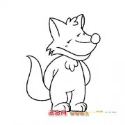 骄傲的大灰狼（简笔画）3