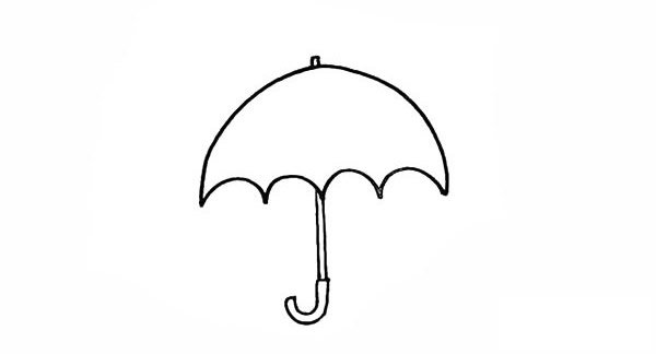 漂亮的雨伞简笔画