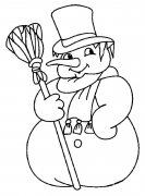 雪人人物简笔画步骤图片大全二