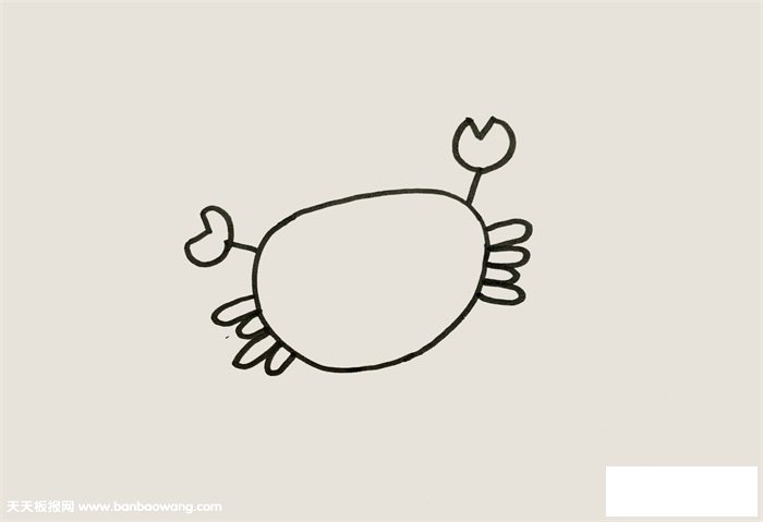 螃蟹怎么画一步一步教