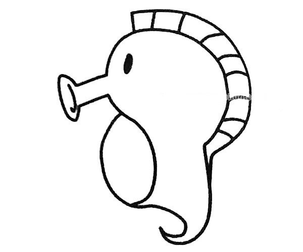 6款可爱的卡通海马简笔画图片