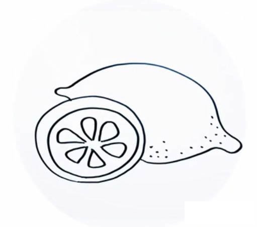 柠檬简笔画画法步骤图