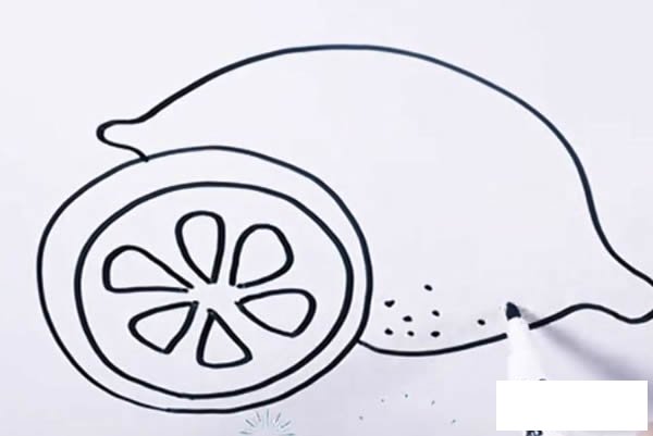 柠檬简笔画画法步骤图