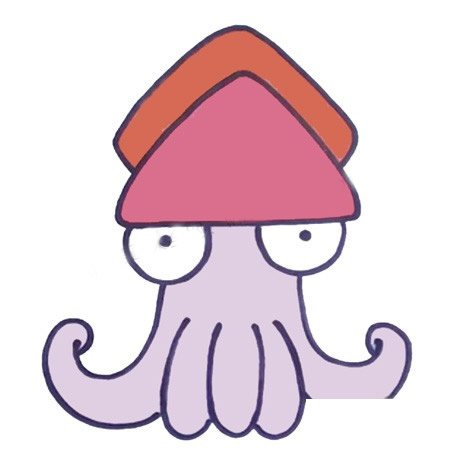 章鱼简笔画彩色图片