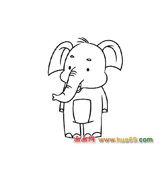 卡通简笔画（大象）4