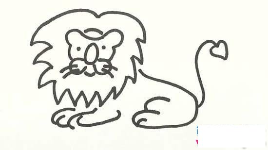 儿童狮子简笔画图片