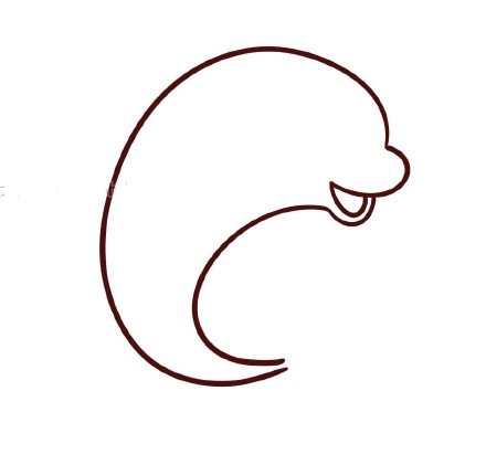 可爱的海豚简笔画教程