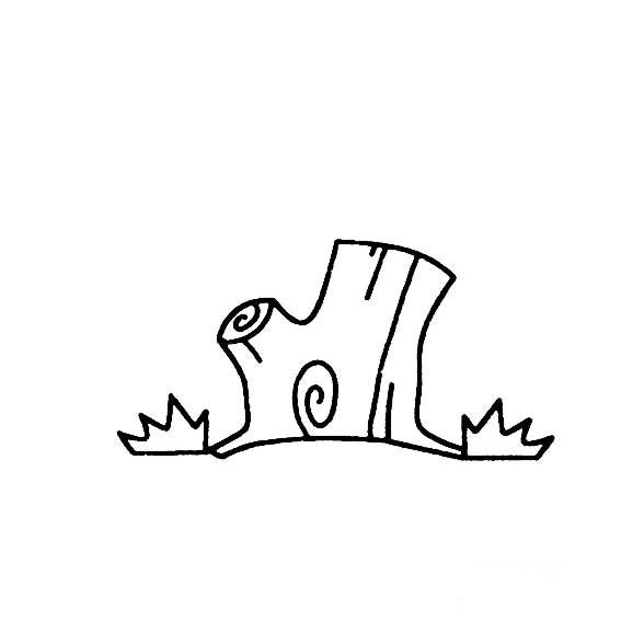 干枯树干的画法