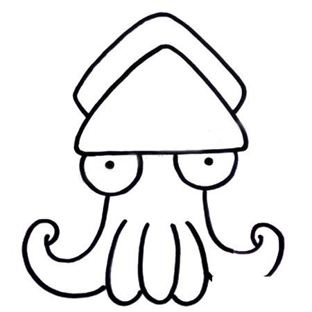 章鱼简笔画图片