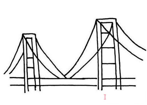 怎样画斜拉桥简笔画简单好看