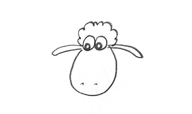 小羊肖恩简笔画
