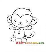 简笔画：玩耍的小猴子5