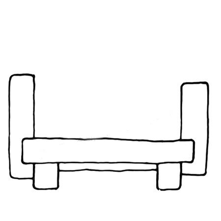 2.画沙发的扶手，也是长方形的。