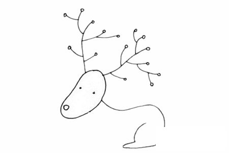 驼鹿简笔画图片