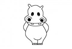 两款河马的简单画法