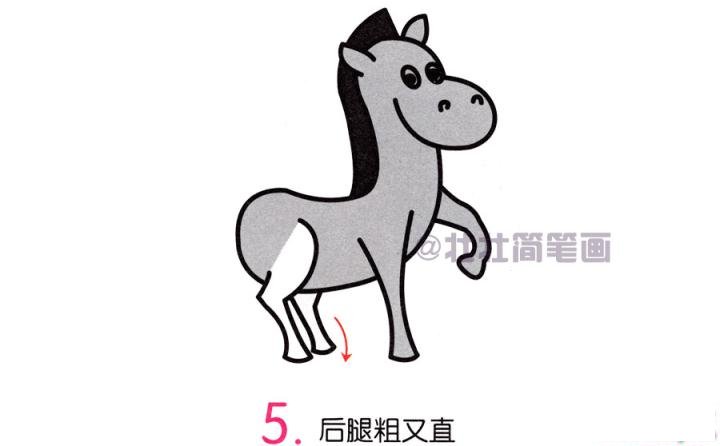 斑马简笔画画法_怎么画斑马的简笔画