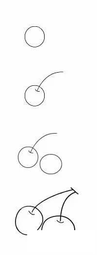 樱桃水果简笔画
