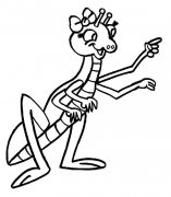 螳螂小姐昆虫简笔画步骤图片大全