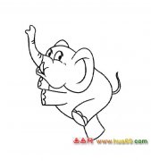 简笔画：奔跑的大象5