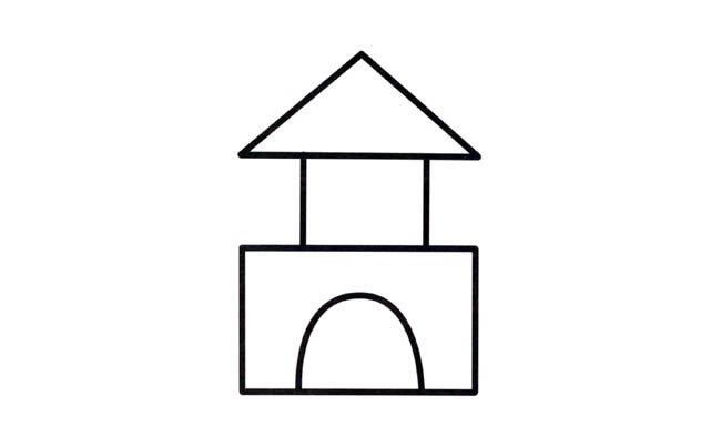 积木房子物品简笔画步骤图片大全