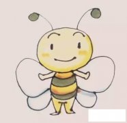 卡通蜜蜂简笔画画法步骤图片