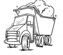 渣土车交通工具简笔画步骤图片大全