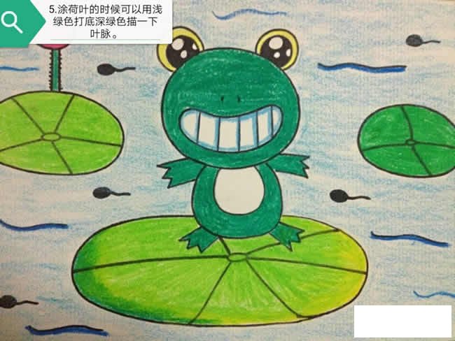 幼儿学画青蛙简笔画的画法教学