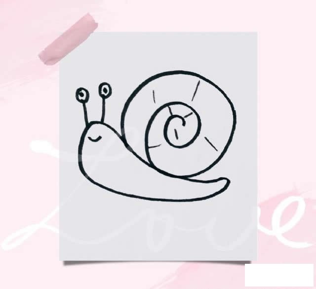 蜗牛简笔画