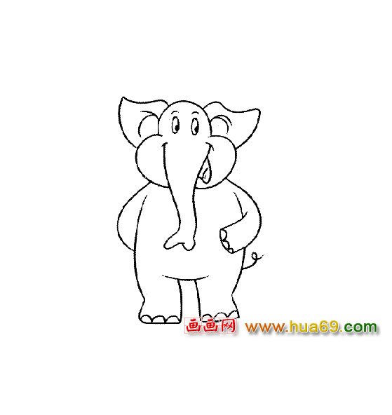 简笔画:卡通大象1