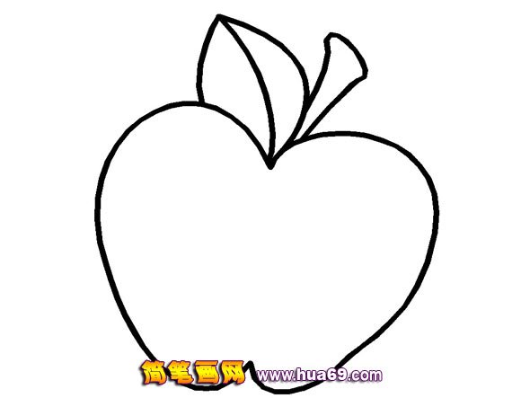 水果简笔画:苹果25