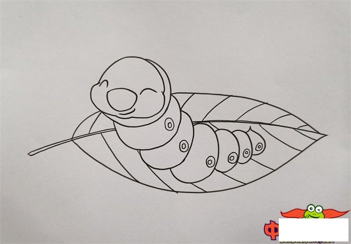 怎样画蚕宝宝简笔画