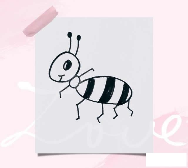 蚂蚁简笔画