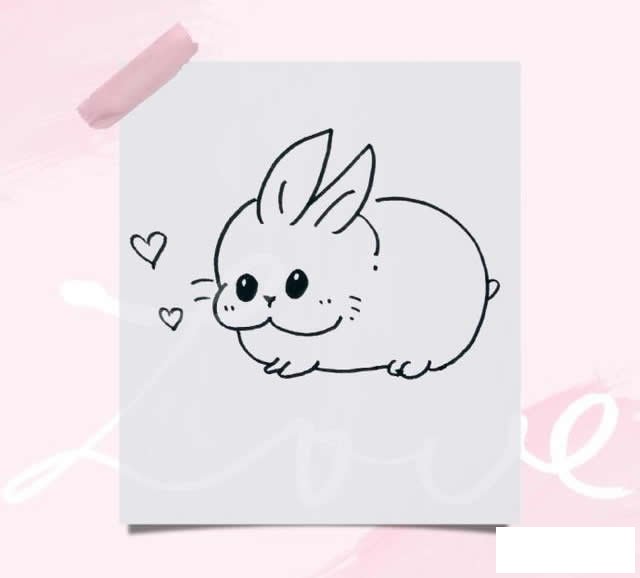 小白兔简笔画