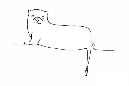 水獭简笔画图片